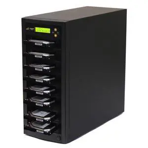 Acumen Disc 1 to 7 Hard Drive Duplicator - 18GB/Min - Standalone Copier and DoD Compliant Sanitizer/Eraser for Multiple SATA 3.5 HDD Disk & 2.5 SSD Solid State Drives 300MB/Sec (H07-SATA2)