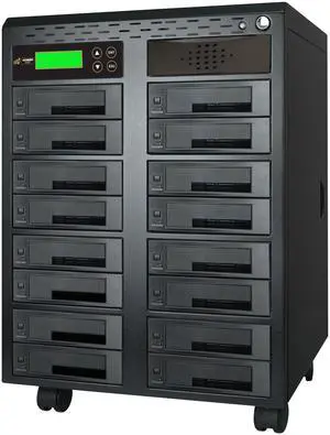 Acumen Disc 1 to 15 Hard Drive Duplicator - 36GB/Min - Standalone Copier and DoD Compliant Sanitizer/Eraser for Multiple SATA 3.5 HDD Disk & 2.5 SSD Solid State Drives 600MB/Sec (H15-SATA3)