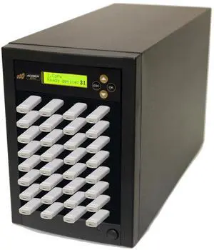 Acumen Disc 1 to 31 USB Duplicator - 2GB/Min - Multiple Standard-A Flash Media Memory Card Copier & Sanitizer DOD Compliant System - 2.0/3.0 Digital Key Dongle/Thumb Drive Storage 35MB/Sec (AD31-USB)