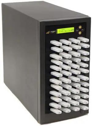 Acumen Disc 1 to 47 USB Duplicator - 2GB/Min - Multiple Standard-A Flash Media Memory Card Copier & Sanitizer DOD Compliant System - 2.0/3.0 Digital Key Dongle/Thumb Drive Storage 35MB/Sec (AD47-USB)