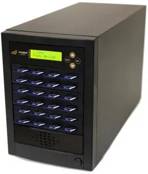 Acumen Disc 1 to 23 SD Duplicator - 2GB/Min - Multiple Secure Digital & MicroSD SDHC SDXC Micro Flash Drive Memory Card Standalone Copier & DoD Compliant Eraser/Sanitizer - 35MB/Sec (AD23-SDC)