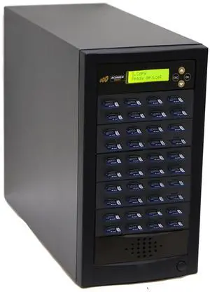 Acumen Disc 1 to 39 SD Duplicator - 2GB/Min - Multiple Secure Digital & MicroSD SDHC SDXC Micro Flash Drive Memory Card Standalone Copier & DoD Compliant Eraser/Sanitizer - 35MB/Sec (AD39-SDC)