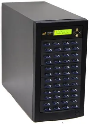 Acumen Disc 1 to 47 SD Duplicator - 2GB/Min - Multiple Secure Digital & MicroSD SDHC SDXC Micro Flash Drive Memory Card Standalone Copier & DoD Compliant Eraser/Sanitizer - 35MB/Sec (AD47-SDC)