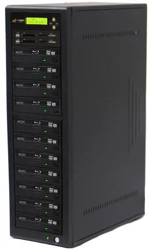 Acumen Disc CrossOver Bi-Directional Multimedia Flash Memory Copier (CF SD MS USB) to 1-10 CD DVD Blu-Ray Disc Duplicator / Media Converter - Disc to Disc / Flash Memory to Flash Memory (AD10-MMPBD)