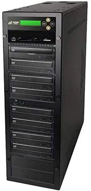 Acumen Disc 1 to 7 Multimedia Back up DVD Duplicator - Flash Media Memory Drive Memory Stick (MS), CompactFlash (CF), Secure Digital (SD), USB & Disc (DVD/CD) to Disc Copier - AD07-MM