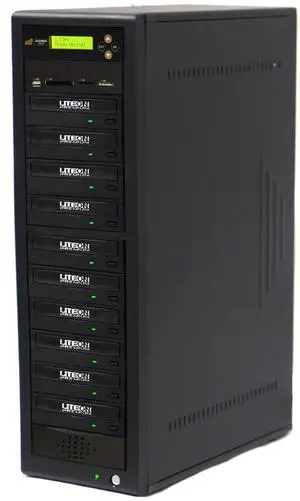 Acumen Disc 1 to 9 Multimedia Back up DVD Duplicator - Flash Media Memory Drive Memory Stick (MS), CompactFlash (CF), Secure Digital (SD), USB & Disc (DVD/CD) to Disc Copier - AD09-MM