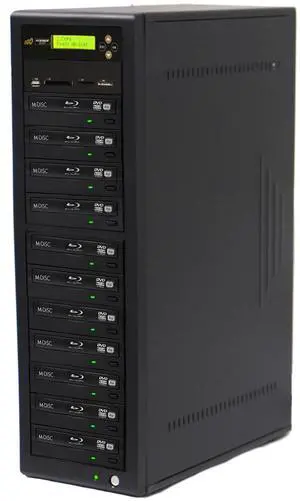 Acumen Disc 1 to 10 Multimedia Back up Blu-Ray Duplicator - Flash Media Memory Drive Memory Stick (MS), CompactFlash (CF), Secure Digital (SD), USB & Disc (BD/DVD/CD) to Disc Copier - AD10-MMBD