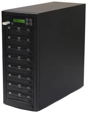 Acumen Disc USB to Disc Duplicator - Standalone Flash Media Memory Drive / Disc to 7 (DVD/CD) Multiple Discs Copier Tower System (AD07-USATA)