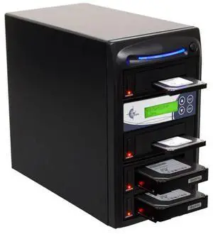 EZ DUPE 1 to 3 SSD HDD Hard Drive Duplicator - 36GB/Min - Standalone Copier and Sanitizer/Eraser for Multiple SATA 3.5 Disk & 2.5 Solid State Drives at copy speed up to 600MB/Sec (H03PROHSATB) EZ DUPE 1 to 3 SSD HDD Hard Drive Duplicator - 36GB/Min - Standalone Copier and Sanitizer/Eraser for Multiple SATA 3.5 Disk & 2.5 Solid State Drives at copy speed up to 600MB/Sec (H03PROHSATB)