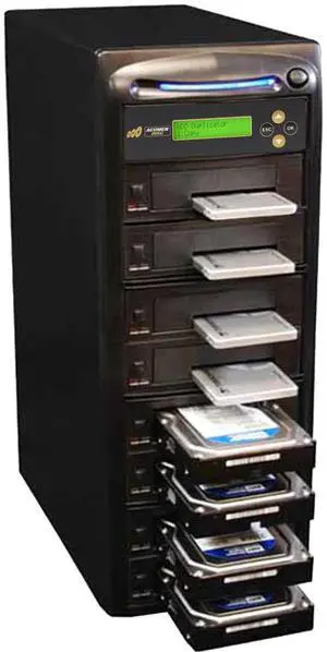 Acumen Disc 1 to 7 Hard Drive Duplicator - 9GB/Min - Standalone Copier and DoD Compliant Sanitizer/Eraser for Multiple SATA 3.5 HDD Disk & 2.5 SSD Solid State Drives 150MB/Sec (H07-SATA150) Acumen Disc 1 to 7 Hard Drive Duplicator - 9GB/Min - Standalone Copier and DoD Compliant Sanitizer/Eraser for Multiple SATA 3.5 HDD Disk & 2.5 SSD Solid State Drives 150MB/Sec (H07-SATA150)