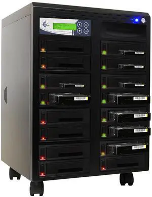 EZ DUPE 1 to 15 SSD HDD Hard Drive Duplicator - 9GB/Min - Standalone Copier and Sanitizer/Eraser for Multiple SATA 3.5 Disk & 2.5 Solid State Drives at copy speed up to 150MB/Sec (H15HSATB) EZ DUPE 1 to 15 SSD HDD Hard Drive Duplicator - 9GB/Min - Standalone Copier and Sanitizer/Eraser for Multiple SATA 3.5 Disk & 2.5 Solid State Drives at copy speed up to 150MB/Sec (H15HSATB)