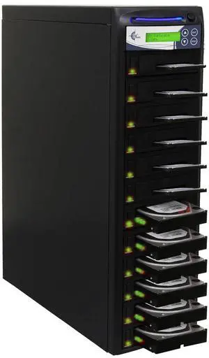 EZ DUPE 1 to 11 SSD HDD Hard Drive Duplicator - 9GB/Min - Standalone Copier and Sanitizer/Eraser for Multiple SATA 3.5 Disk & 2.5 Solid State Drives at copy speed up to 150MB/Sec (H11HSATB) EZ DUPE 1 to 11 SSD HDD Hard Drive Duplicator - 9GB/Min - Standalone Copier and Sanitizer/Eraser for Multiple SATA 3.5 Disk & 2.5 Solid State Drives at copy speed up to 150MB/Sec (H11HSATB)
