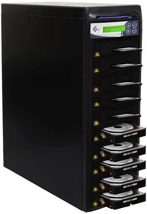 EZ DUPE 1 to 9 SSD HDD Hard Drive Duplicator - 9GB/Min - Standalone Copier and Sanitizer/Eraser for Multiple SATA 3.5 Disk & 2.5 Solid State Drives at copy speed up to 150MB/Sec (H09HSATB) EZ DUPE 1 to 9 SSD HDD Hard Drive Duplicator - 9GB/Min - Standalone Copier and Sanitizer/Eraser for Multiple SATA 3.5 Disk & 2.5 Solid State Drives at copy speed up to 150MB/Sec (H09HSATB)