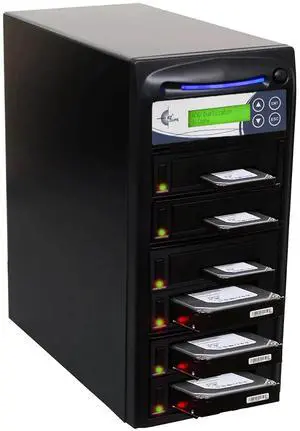 EZ DUPE 1 to 5 SSD HDD Hard Drive Duplicator - 18GB/Min - Standalone Copier and Sanitizer/Eraser for Multiple SATA 3.5 Disk & 2.5 Solid State Drives at copy speed up to 300MB/Sec (H05PROHEB) EZ DUPE 1 to 5 SSD HDD Hard Drive Duplicator - 18GB/Min - Standalone Copier and Sanitizer/Eraser for Multiple SATA 3.5 Disk & 2.5 Solid State Drives at copy speed up to 300MB/Sec (H05PROHEB)