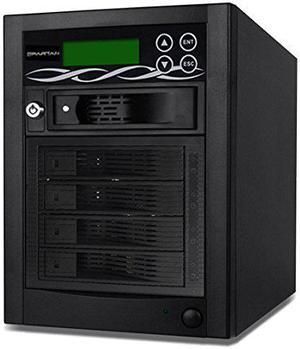 Spartan 1 to 4 Target High Performance 3.5" / 2.5" SATA Hard Disk Drive HDD and Solid State SSD 100MBps Memory Multiple Copy Standalone Duplicator H04HSATB