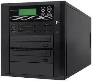 EZ Dupe Media Mirror Plus Flash Memory & Disc to Memory/Disc Duplicator with 1-1 DVD/CD Burners (with Memory Stick (MS), CompactFlash (CF), Secure Digital (SD), USB Slots) M1001-SSP