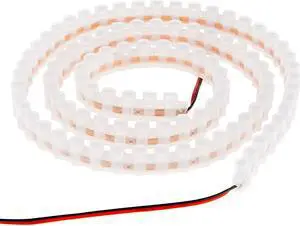 OmaiLighting Outdoor Single-Color LED Strip Light - Super Flexible w/ Through Hole LEDs - 12V - Waterproof IP67 - 85 Lumens/ft Cool White 6500k