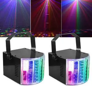 Stage Lights, 3W Sound Activated DJ Mini Kinta RGBW LED Mixed Beam Lights Effects Mini Derby Projector Lighting DJ Disco Light for Party Club Weeding Birthday - 2 Pack Stage Lights, 3W Sound Activated DJ Mini Kinta RGBW LED Mixed Beam Lights Effects Mini Derby Projector Lighting DJ Disco Light for Party Club Weeding Birthday - 2 Pack