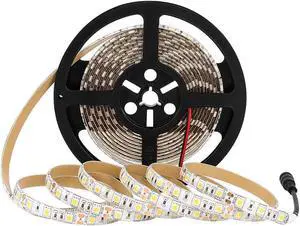 OmaiLighting LED Light Strip, 16.4ft/5M SMD 5050 60Leds/M Cool White Waterproof Led Flexible Flash 300 LEDs Rope Lights