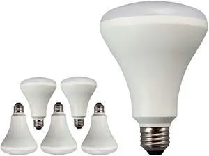 65 Watt Equivalent 6-pack LED BR30 Flood Light Bulbs, Non-Dimmable Daylight White (5000K) LBR301050KND6