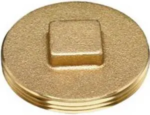 OATEY 42372 Cleanout Plug,3 In,Brass