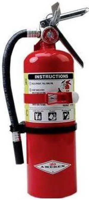 AMEREX B402T Fire Extinguisher, 3A:40B:C, Dry Chemical, 5 lb