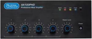 Atlas Sound - AA100PHD - Atlas Sound AA100PHD Amplifier - 100 W RMS - Black - Multizone - 0.5% THD - 50 Hz to 15 kHz - 300 W