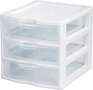 Sterilite Mini Unit 3Drawr Clr 2194-2040