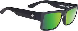 Spy Cyrus Sunglasses 673180374861 - Matte Black/HD Plus Bronze Polar/Green Spt