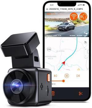 Vantrue E1-G Lite WiFi Mini Dash Cam with GPS, 1080P Voice Control Car Dash Camera with Super Night Vision, 24 Hours Parking Mode, Motion Detection, Support 512GB