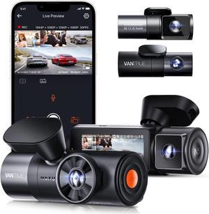 Dash Cam; Front and Rear Crosstour 2.5K Car Camera GPS Dash