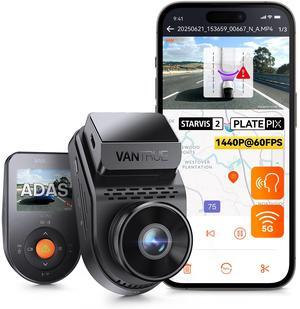 Vantrue S1 Pro 2.7K 60FPS Dash Cam Front, STARVIS 2 PlatePix HDR Night Vision Car Camera, Built-in 5G WiFi, LTE Support, ADAS, GPS, Voice Control, 24/7 Parking Mode, Support 512GB Max