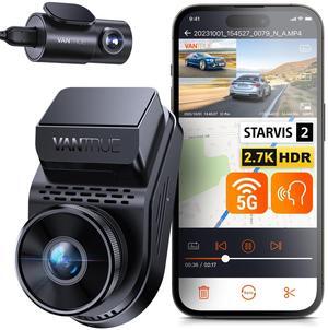Vantrue S1 Pro Max 4K AI Dual Dash Cam Front and Rear,STARVIS 2 Night Vision,Optional Remote Live View, GPS, Voice Control, 24/7 Parking Mode, Support 1TB Max