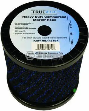 100' TRUE BLUE STARTER ROPE FOR #6 SOLID BRAID