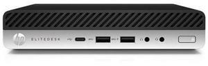 HP EliteDesk 705 G4 mini Home and Business Desktop Mini Black (AMD Ryzen 5 PRO 2400GE 4-Core, 16GB RAM, 256GB PCIe SSD, AMD RX Vega 11, Wifi, Bluetooth, 6xUSB 3.1, 3 Display Port (DP), Win 10 Pro)