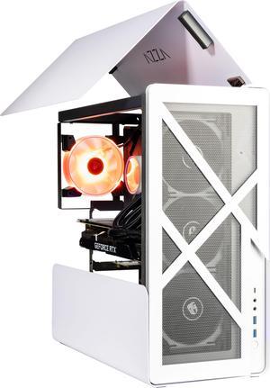 Velztorm White Addux Open-Air Design Custom Gaming Desktop Liquid-Cooled (AMD Ryzen 9-5900X 12-Core, RTX 3060 12GB, 32GB DDR4, 512GB   SSD + 1TB  HDD, 360mm AIO, VR Ready, 750W PSU, WiFi-N, Win10P)