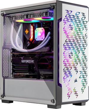 Velztorm White Ferrux Gaming Custom Desktop (AMD Ryzen 9 - 5900X 12-Core, GeForce RTX 3050, 16GB RAM, 1TB m.2 SATA SSD, USB 3.2, HDMI, Display Port, Win 10 Home)