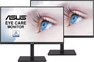 ASUS VA24DQSB 24" Monitor: 75Hz Refresh Rate, 5 ms response time, Full HD (1920x1080) IPS, Non-glare Screen, VESA Compatible- Ideal for Home & Business Use, Pack-2