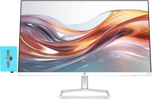 HP Series 5 524sa Monitor with Speakers 94C36AA#ABA Bundle with Docztorm Dock, 24" FHD IPS (1920x1080) Display, 1x HDMI, Flicker-Free, Ideal for Home & Business, White/Silver (2024 Latest Model)
