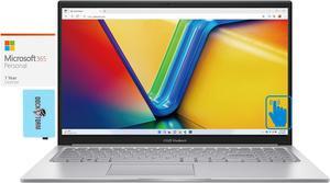 ASUS Vivobook 15 Home & Business Laptop (Intel Core 7 150U 10-Core, 15.6" 60 Hz Touch Full HD (1920x1080), Intel Graphics, 40GB RAM, Win 11 Home) with Microsoft 365 Personal , Dockztorm Hub