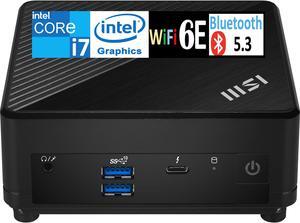MSI Cubi 5 Mini Desktop (Intel i7-1255U, Intel Iris Xe,  DDR4, Thunderbolt 4, WiFi 6E, Bluetooth 5.3, 65W PSU, 2 RJ-45, 1 Display Port, HDMI, No OS)