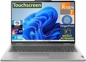Lenovo Yoga 7i 2-in-1 AI Powered 2-in-1 Laptop 16.0" Touchscreen IPS WUXGA Display (AMD Ryzen 7 8840HS, 16GB LPDDR5X, 1TB SSD, Backlit KB, Fingerprint, WiFi 6E, Webcam, Bluetooth 5.3, Win 11 Home)