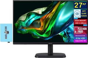 Acer EK271 EBI FHD IPS Free Sync Monitor with 1ms Response Time, Anti Glare, Flicker Free, VESA Mount (100mm), VGA, HDMI & Dockztorm USB Port Expander, Black (UM.HE1AA.E01-2025 Latest Model)