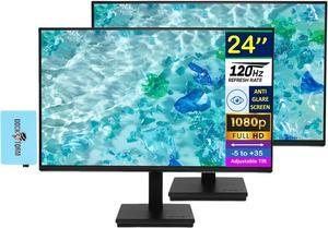 Acer Vero V247Y G 24" V7 Series FHD Monitor with 4ms Response Time, Anti Glare, VGA, HDMI & Dockztorm USB Port Expander, Black (UM.QV7AA.G02-2025 Latest Model) 2 Pack