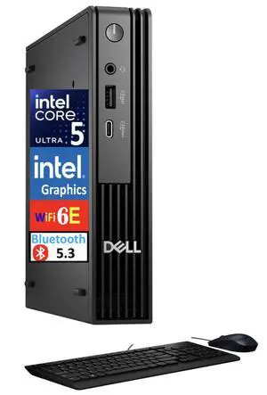 Dell Pro Micro AI Business Mini Desktop (Intel Ultra 5-235T, Intel Graphics, 16GB DDR5, 512GB PCIe SSD, WiFi 6E, Bluetooth 5.3, 90W PSU, RJ-45, 1 Display Port, HDMI, Win 11 Pro)