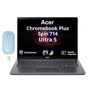 Acer Chromebook Plus Spin 714 AI Powered Chromebook 14.0" 60Hz Touchscreen IPS WUXGA DisplayIntel Ultra 5 115U, Intel Graphics, 8GB LPDDR5, 2TB PCIe SSD, Chrome OS w/Dockztorm Wireless Mouse Acer Chromebook Plus Spin 714 AI Powered Chromebook 14.0" 60Hz Touchscreen IPS WUXGA DisplayIntel Ultra 5 115U, Intel Graphics, 8GB LPDDR5, 2TB PCIe SSD, Chrome OS w/Dockztorm Wireless Mouse