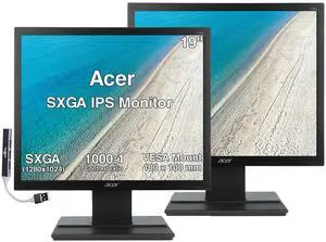 Acer 19" SXGA IPS Monitor, 5ms Response Time, Anti-Glare, Built-in Speakers, 250 nits Brightness, VESA Mount, VGA, HDMI Black & Dockztorm USB Port Expander 2 Pack Acer 19" SXGA IPS Monitor, 5ms Response Time, Anti-Glare, Built-in Speakers, 250 nits Brightness, VESA Mount, VGA, HDMI Black & Dockztorm USB Port Expander 2 Pack