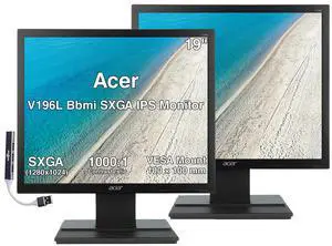 Acer V196L Bbmi 19" SXGA IPS Monitor, 5ms Response Time, Anti-Glare, Built-in Speakers, 250 nits Brightness, VESA Mount, VGA, HDMI Black (UM.CV6AA.B04) & Dockztorm USB Port Expander 2 Pack Acer V196L Bbmi 19" SXGA IPS Monitor, 5ms Response Time, Anti-Glare, Built-in Speakers, 250 nits Brightness, VESA Mount, VGA, HDMI Black (UM.CV6AA.B04) & Dockztorm USB Port Expander 2 Pack