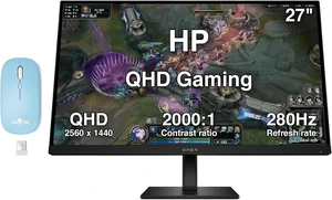 HP OMEN 27" QHD IPS Gaming Monitor, 1ms Response Time, Anti-Glare, Flicker-free, AMD FreeSync Premium, VESA Mount (100mm), Tilt, Pivot, DisplayPort, HDMI & Dockztorm Wireless Mouse, Black HP OMEN 27" QHD IPS Gaming Monitor, 1ms Response Time, Anti-Glare, Flicker-free, AMD FreeSync Premium, VESA Mount (100mm), Tilt, Pivot, DisplayPort, HDMI & Dockztorm Wireless Mouse, Black