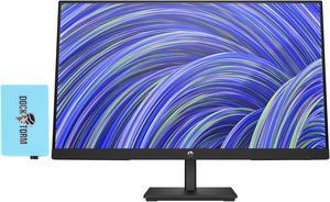 HP V24i 23.8 inch 1080P Computer Monitor Bundle With Docztorm Dock, 23.8" IPS Full HD (1920 x 1080) 75Hz Anti-Glare Display, AMD FreeSync, HDMI, DisplayPort, On-screen controls, (2023 Latest Model)